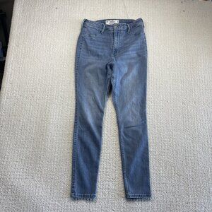 Hollister Curvy Ultra High Rise Jean Legging Blue Stretch Wom Sz W31 L28 13R